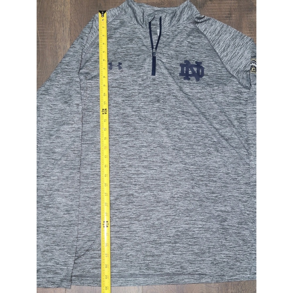 Under Armour Notre Dame Fighting Irish Pullover Gray XL HeatGear Loose